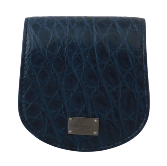 Elegante blaue Kondomhülle aus Leder von Caimano