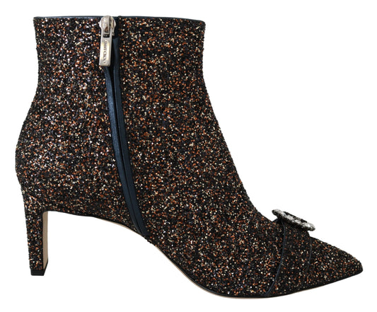 Botas de tacón Hanover con purpurina y mezcla de amatista
