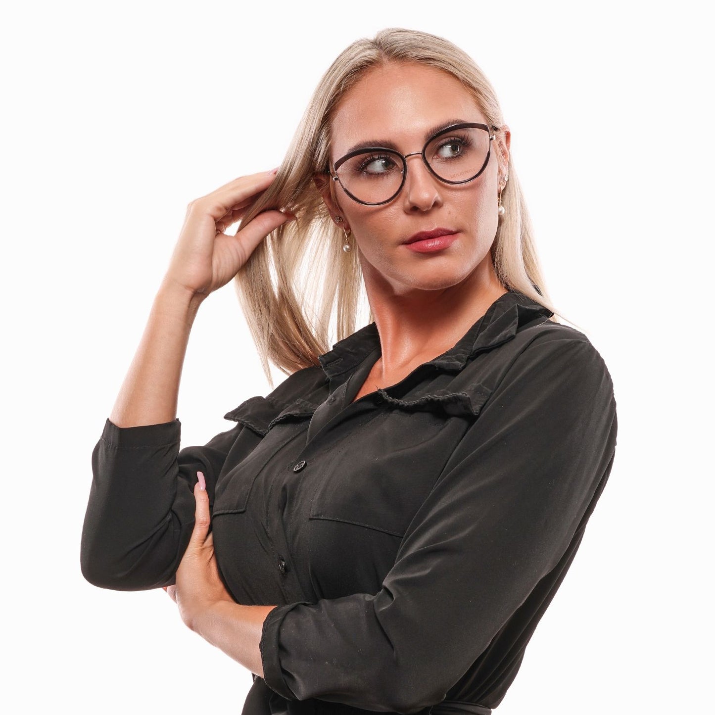 Black Metal & Plastic Glasses (Frames)