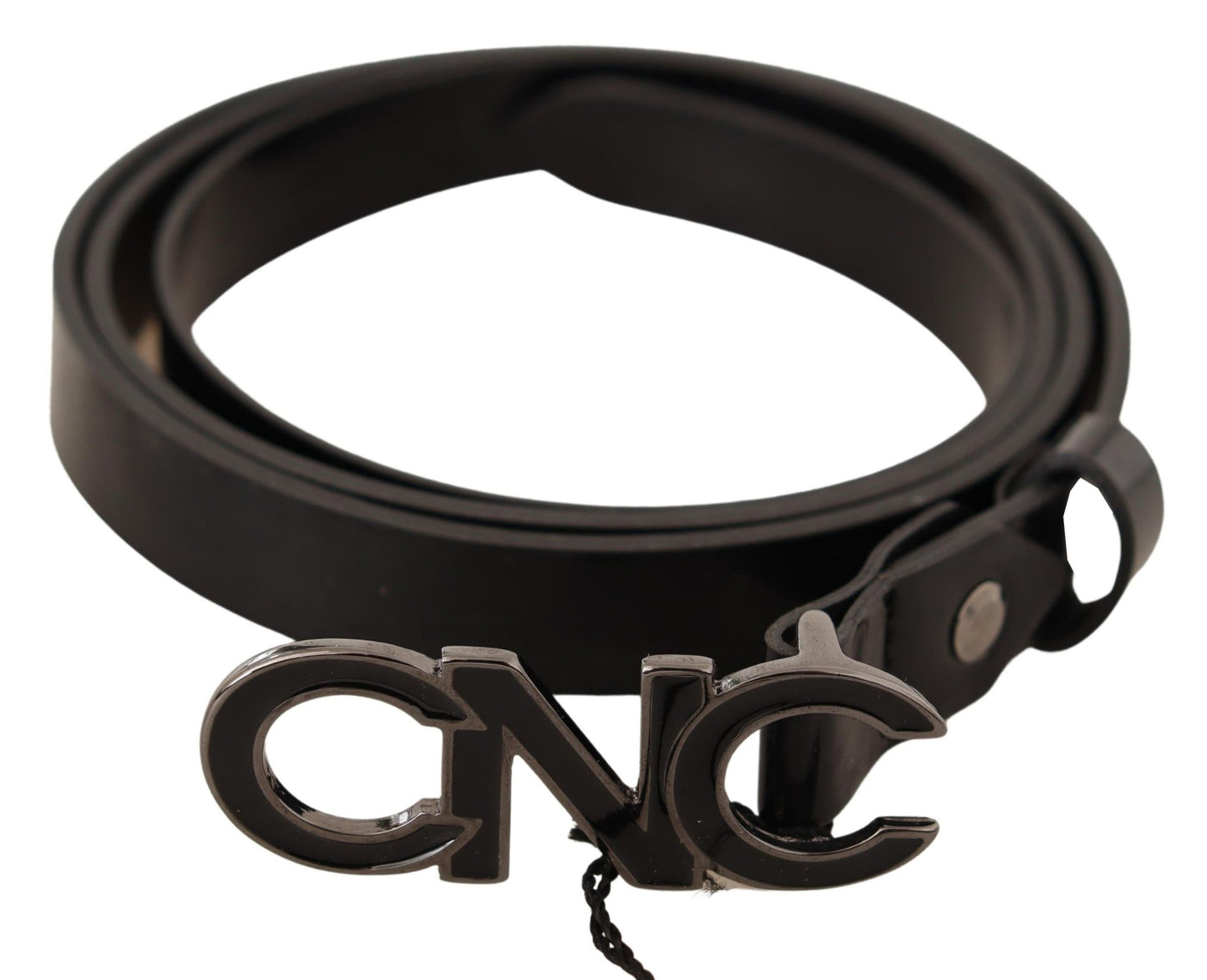 Cinturón elegante de cuero negro de moda