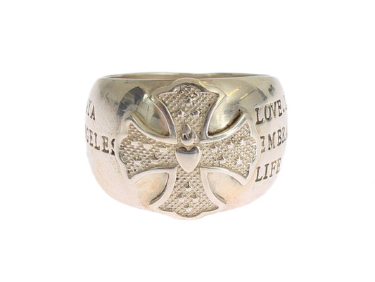 Anillo elegante de plata de ley con diseño llamativo