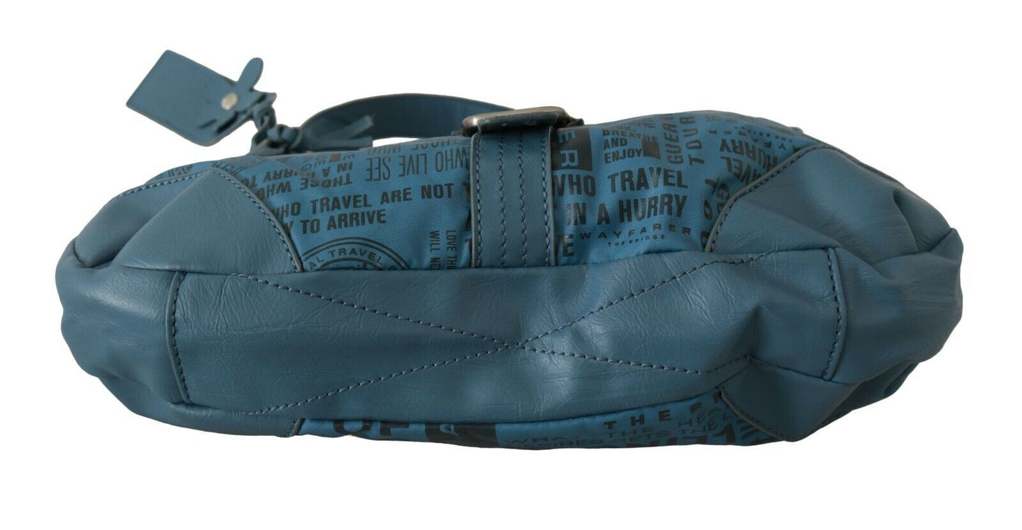 Bolso de hombro elegante de tela azul: perfecto para la elegancia del día a día