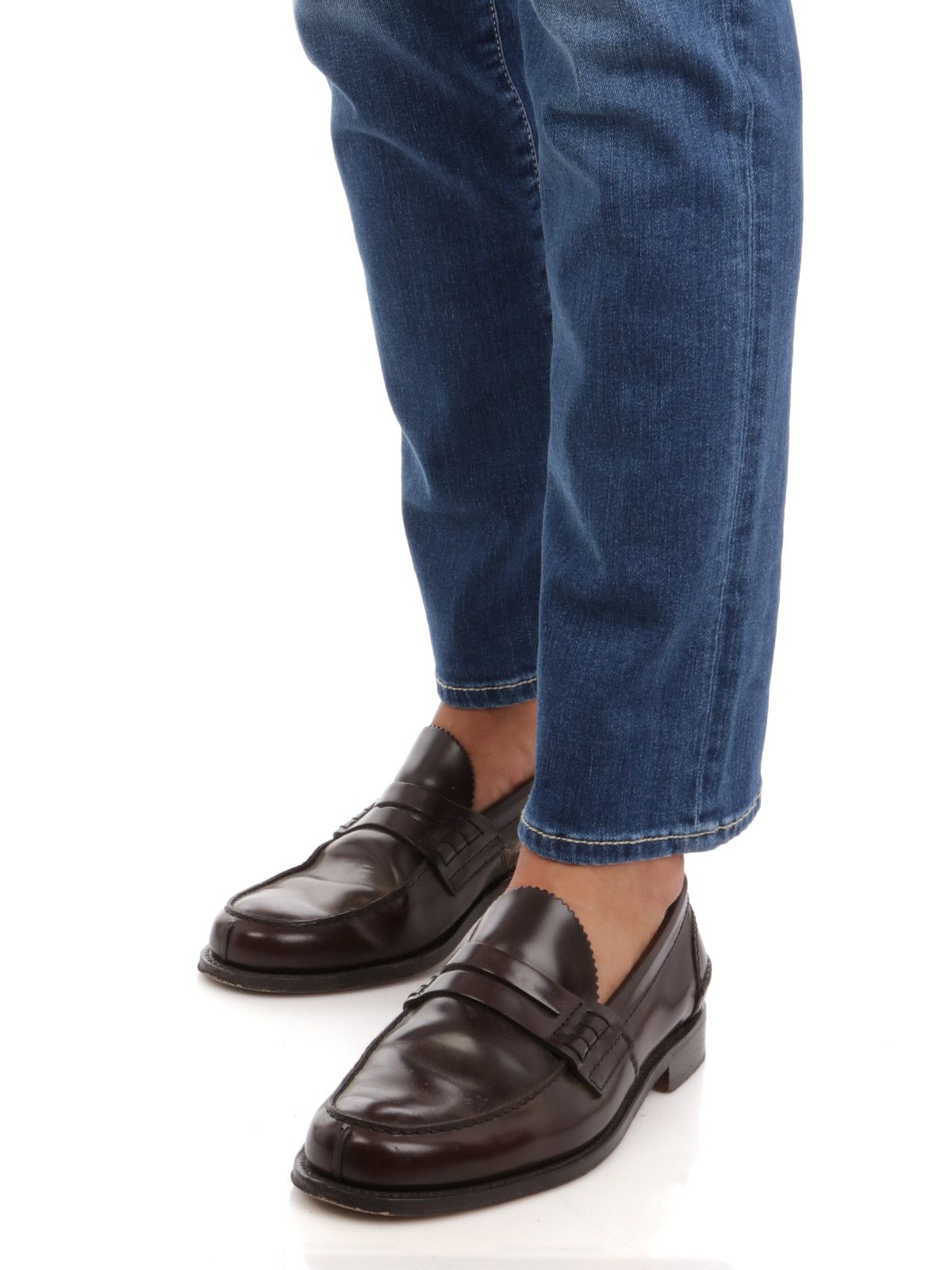 Blaue Slim Fit Jeans für Herren aus Baumwolle
