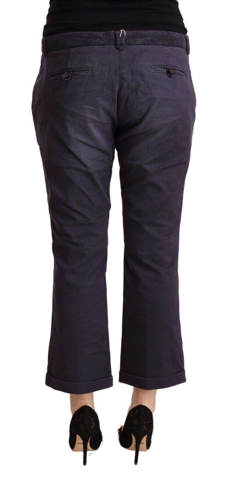 Pantalones cortos elegantes de cintura baja en color negro