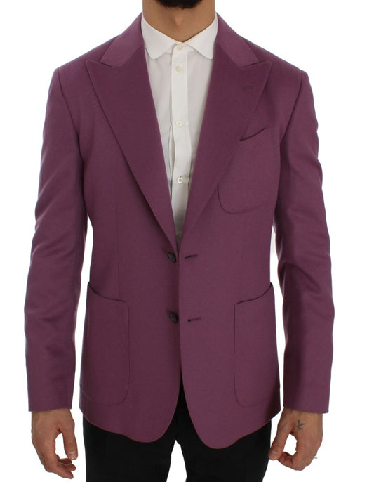 Eleganter lila Blazer aus einer Kaschmir-Seidenmischung