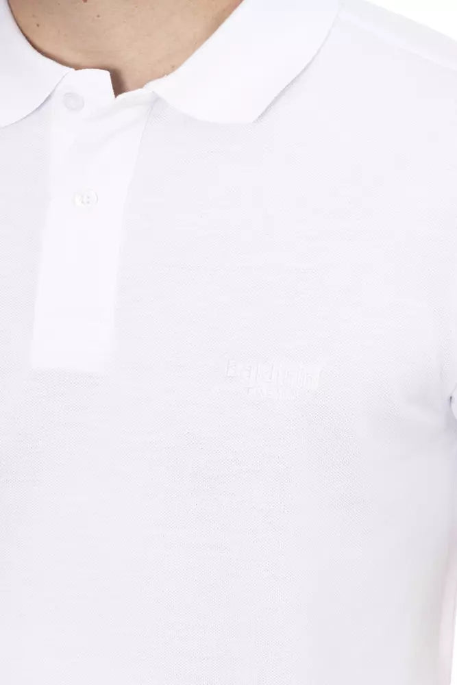 Weißes Poloshirt aus Baumwolle für Herren
