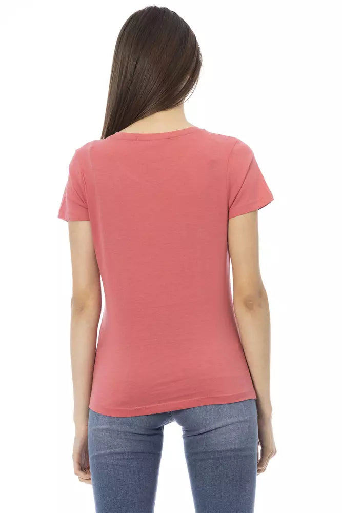 Top de mujer de algodón rosa