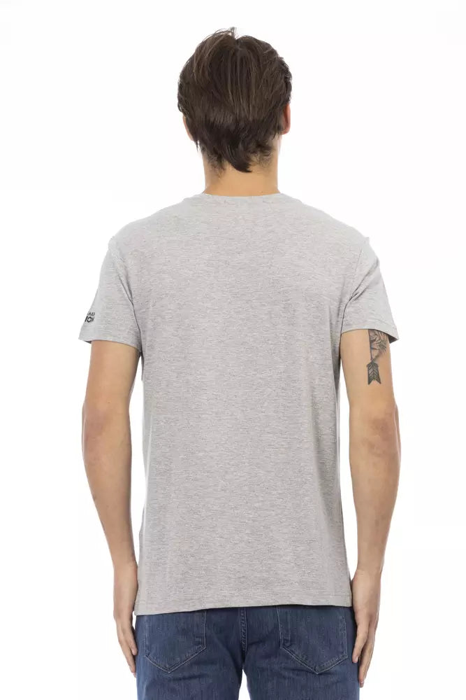 Graues Baumwoll-T-Shirt für Herren