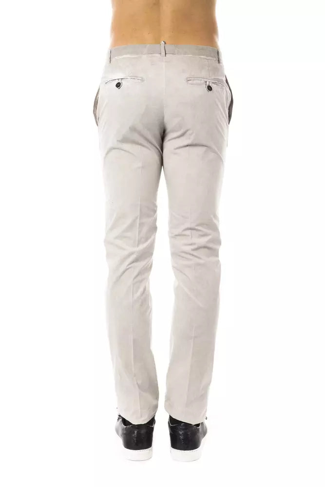 Pantalón de algodón gris para hombre