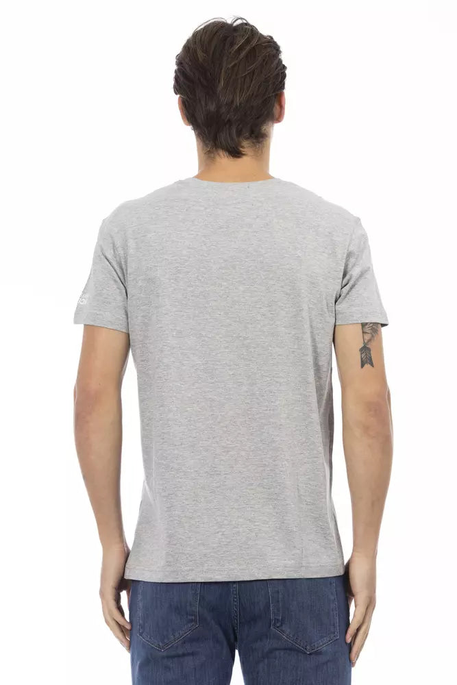 "Graues Baumwoll-Herren-T-Shirt"