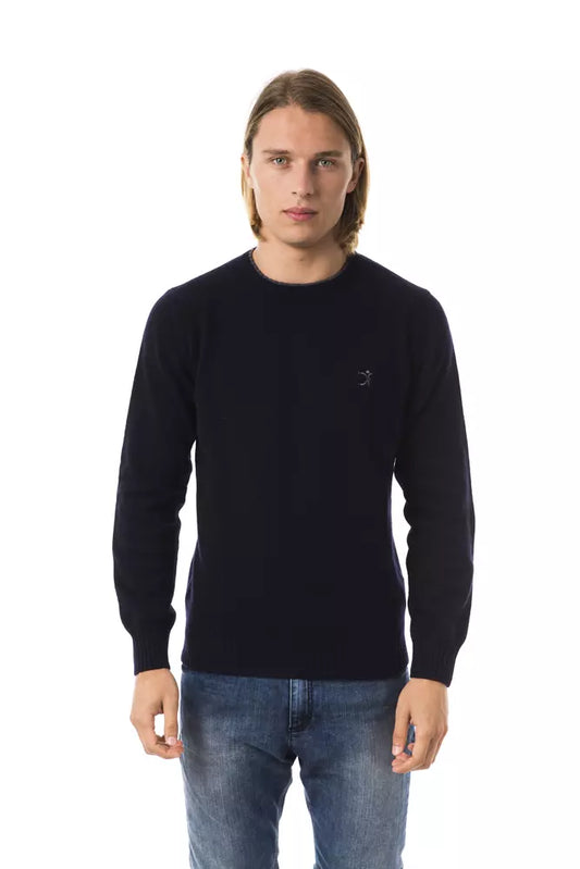 Blauer Wollpullover für Herren