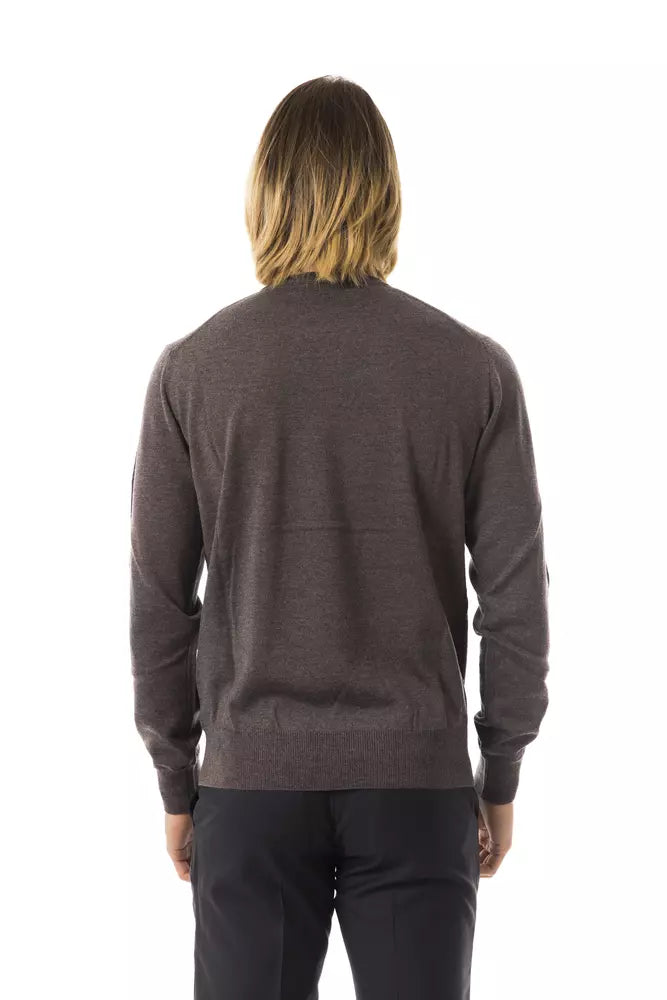 Suéter de hombre de lana merino gris
