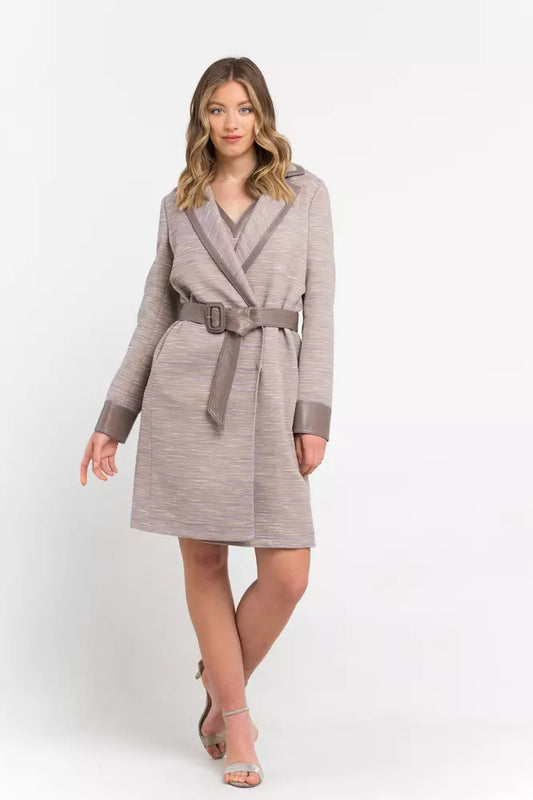 Beiger Baumwollmantel für Damen