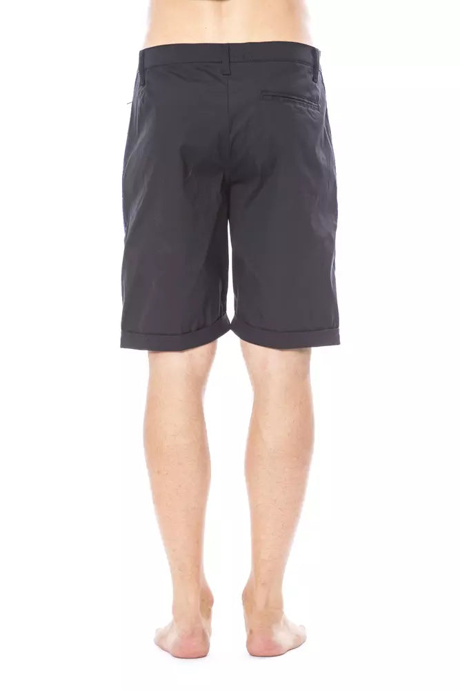 Pantalón corto de algodón negro para hombre