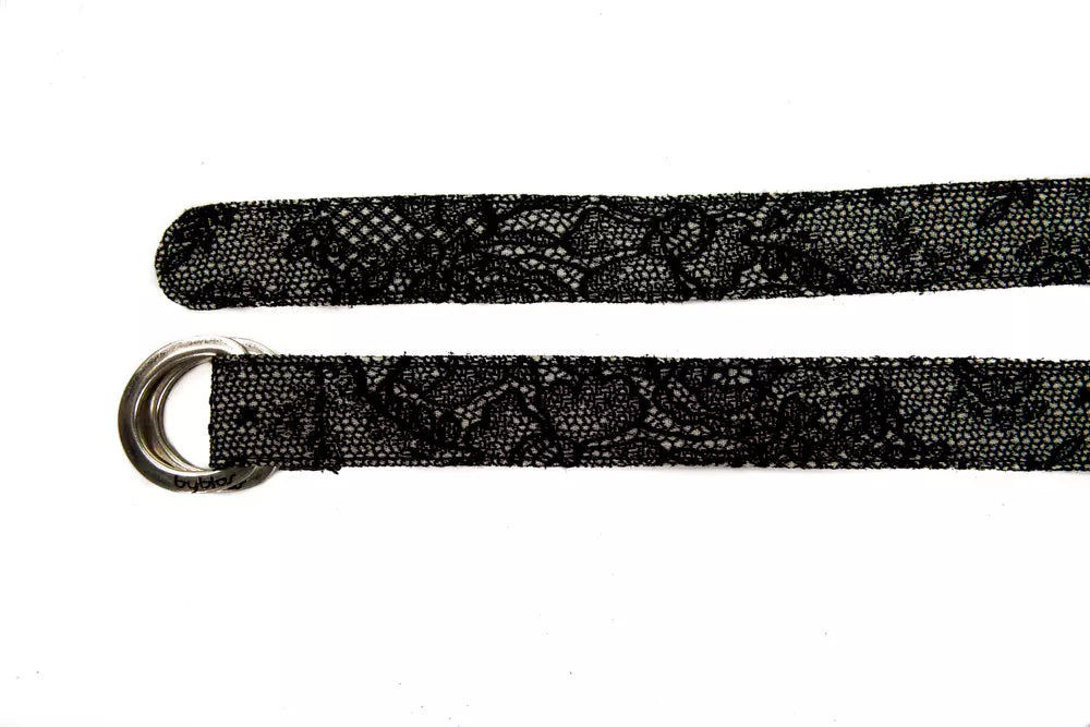 Cinturón de lana negro para mujer