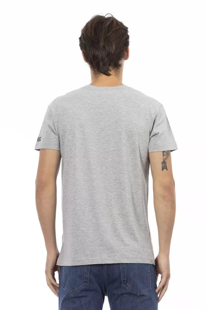 Graues Baumwoll-T-Shirt für Herren