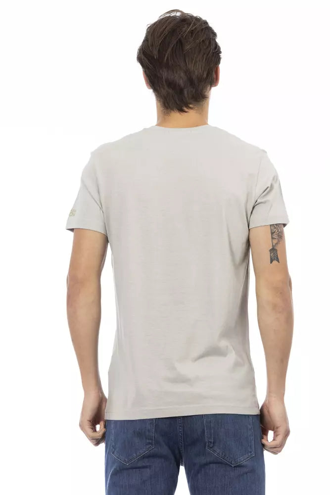 Graues Baumwoll-T-Shirt für Herren