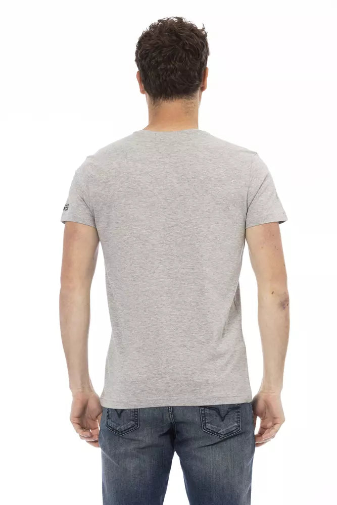 Graues Baumwoll-T-Shirt für Herren