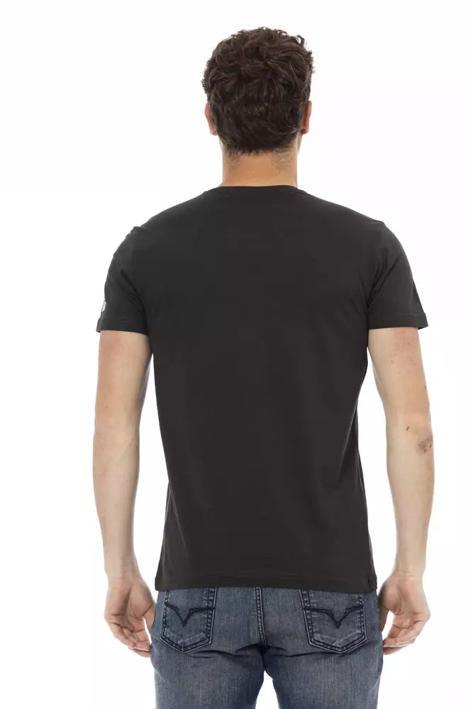 Camiseta de algodón negra para hombre