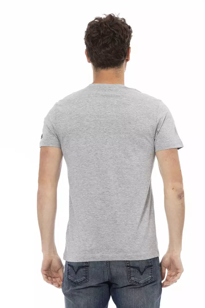 Graues Baumwoll-T-Shirt für Herren