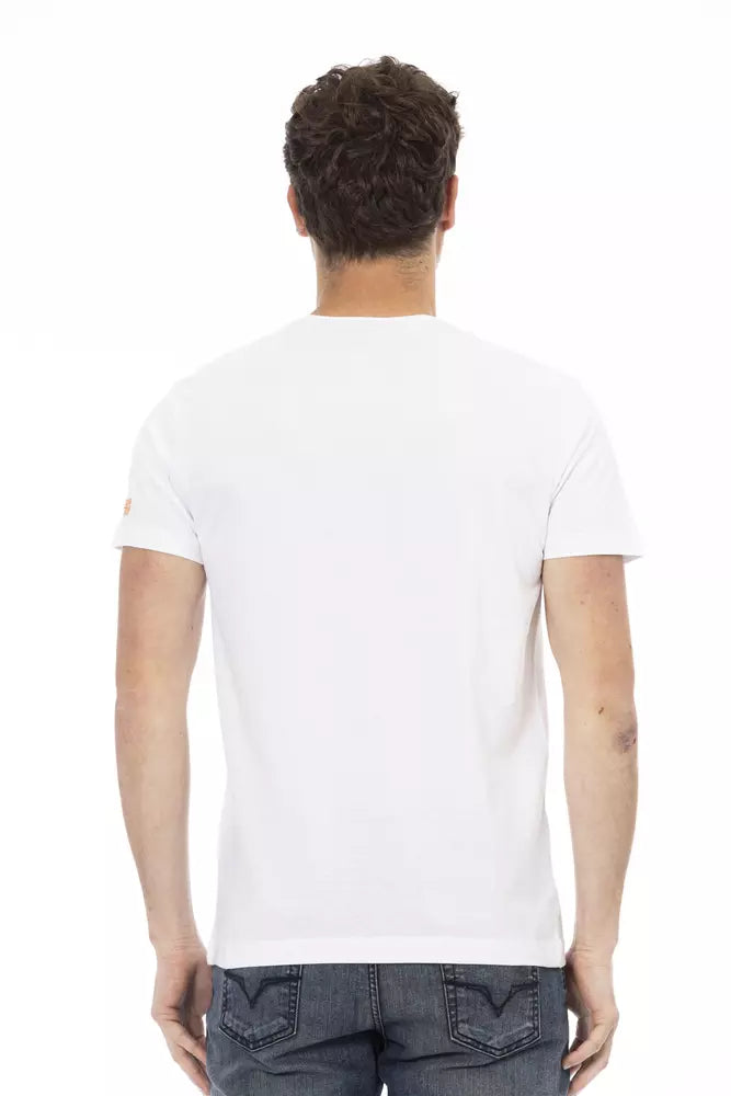 Camiseta de algodón blanca para hombre