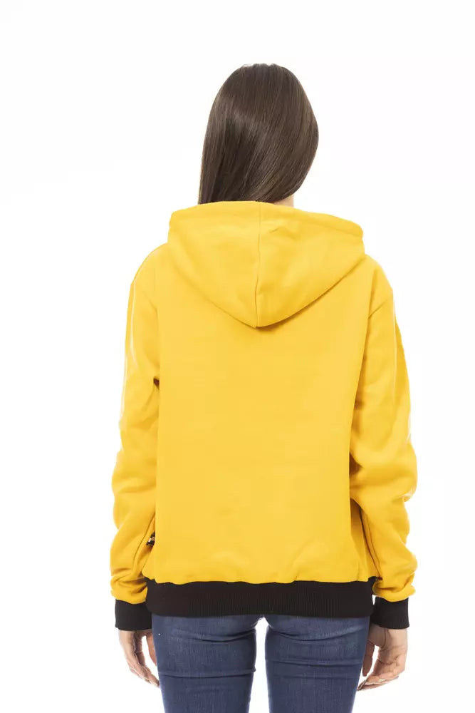 "Gelber Baumwollpullover für Damen"