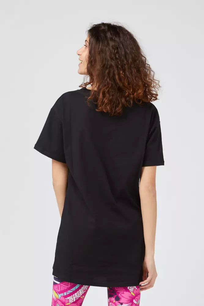 Blaues Baumwoll-T-Shirt für Damen