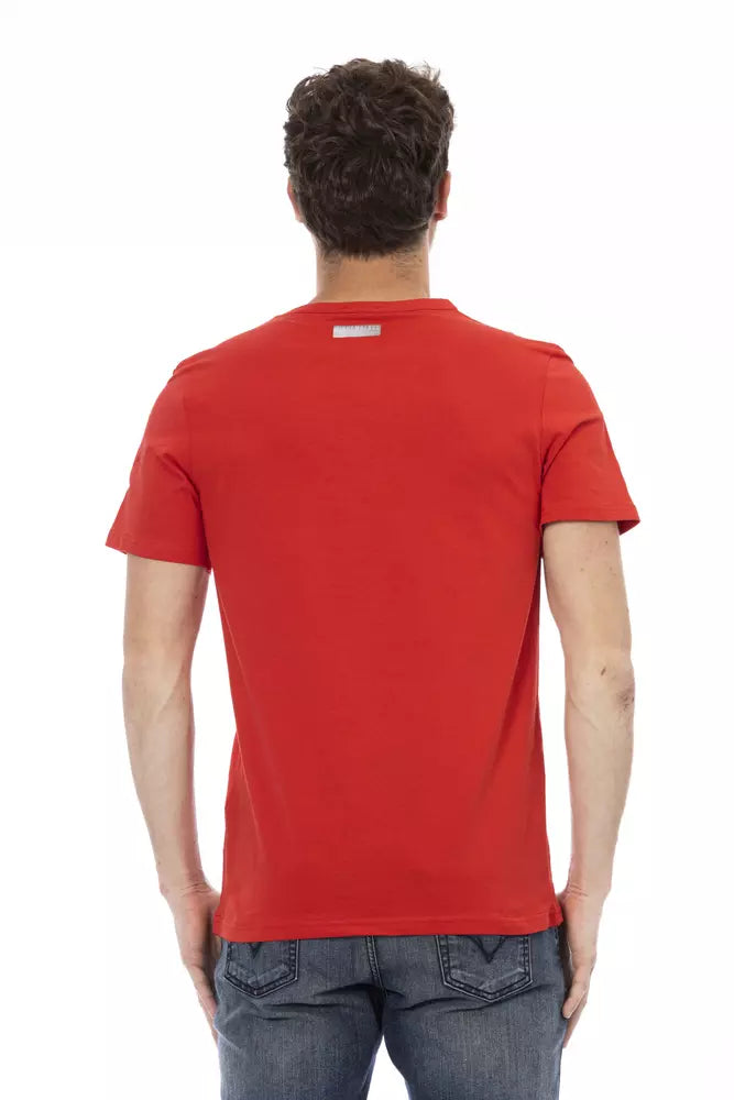 Camiseta de algodón roja para hombre
