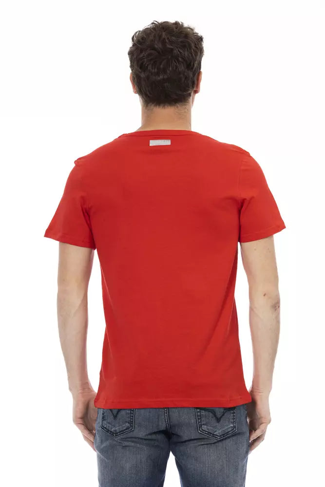 Rotes Baumwoll-T-Shirt für Herren