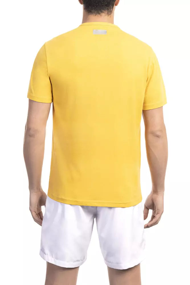 Camiseta de algodón amarilla para hombre