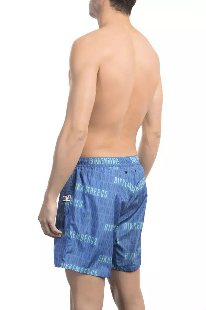 Blaue Badeshorts aus Polyester für Herren