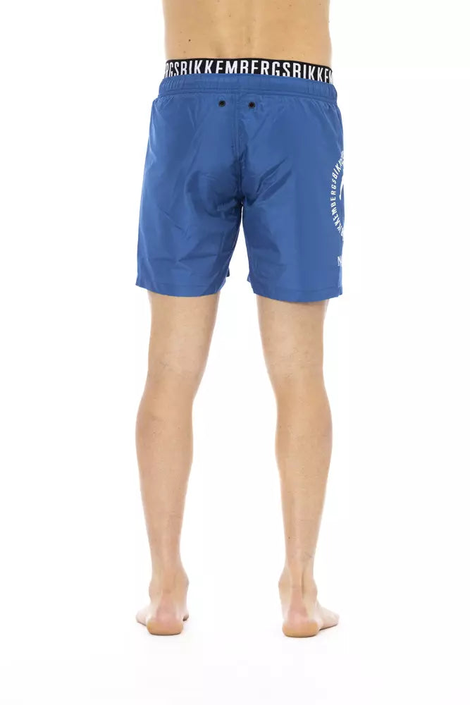 Blaue Badeshorts aus Polyester für Herren