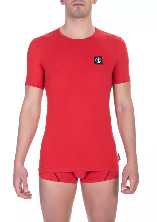 Camiseta de algodón roja para hombre