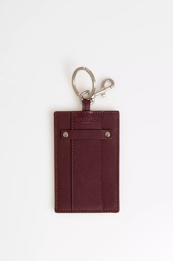 Brown Leather Men Badge Holder