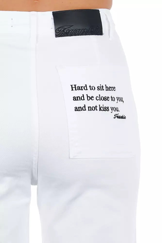 Weiße Baumwollhose für Damen