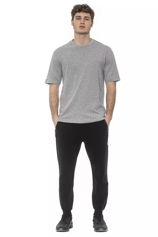 Camiseta de algodón gris para hombre