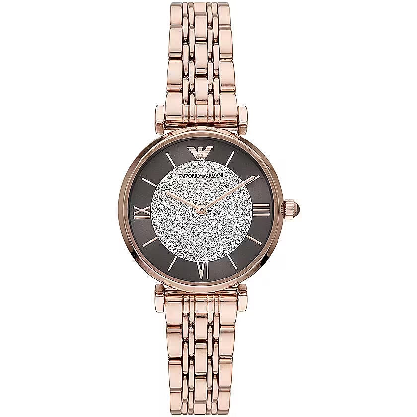 Elegante reloj para dama en tono oro rosa