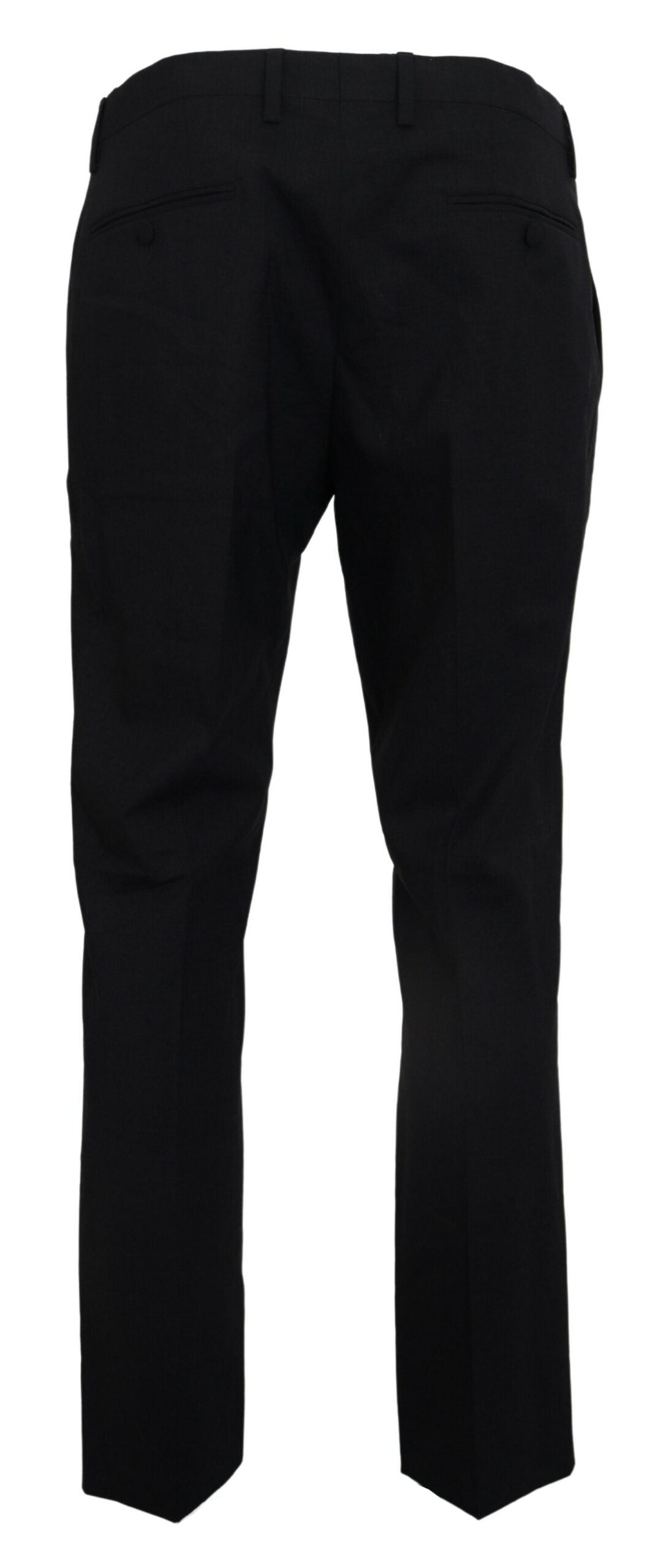 Gray Wool Stretch Dress Formal Slim Fit Pant
