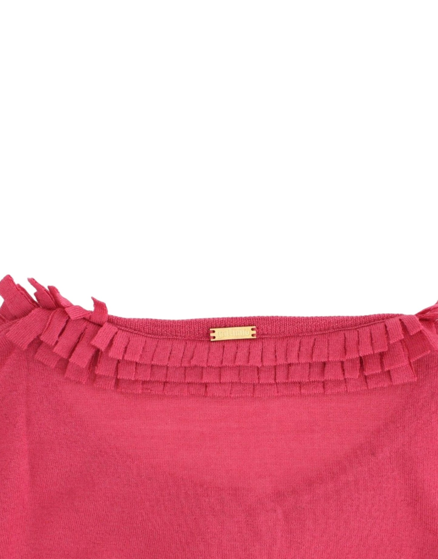 Woll-Cardigan mit Rüschendetail in Rosa