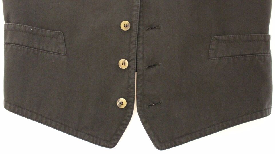 Elegante schwarze Weste aus Baumwollmischung