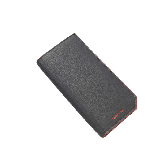 Cartera de piel de becerro azul para hombre