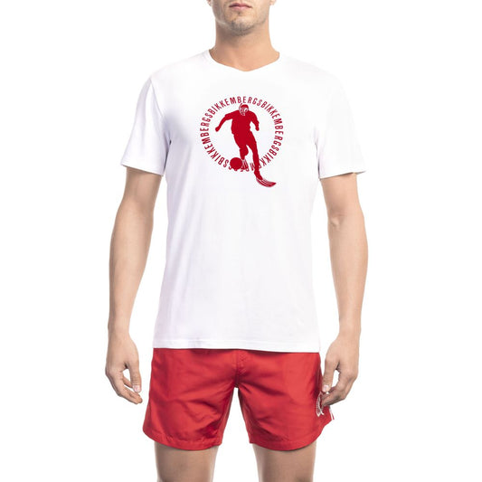 Camiseta de algodón blanca para hombre