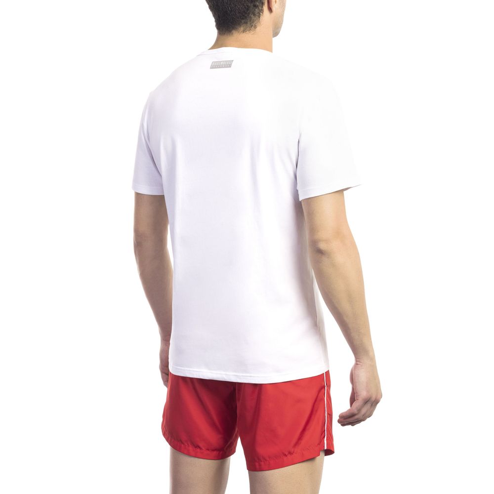 Camiseta de algodón blanca para hombre