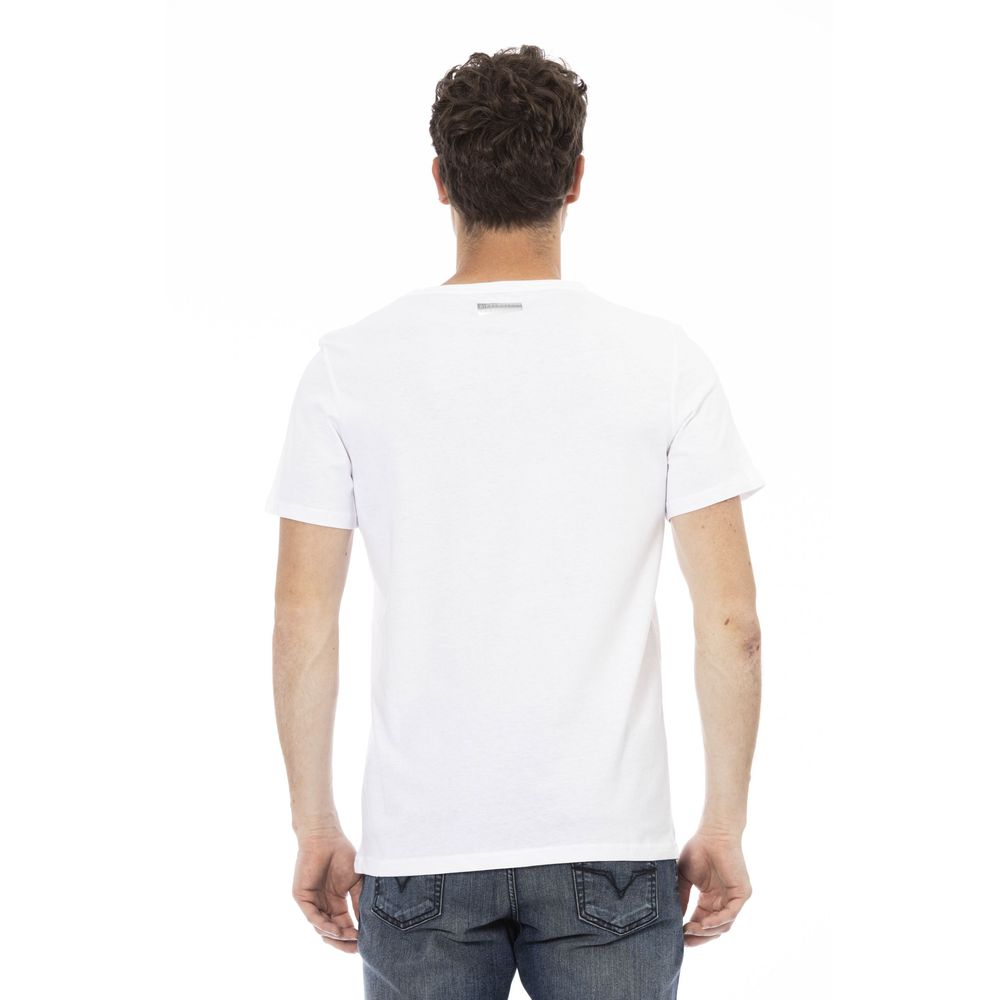 Camiseta de algodón blanca para hombre