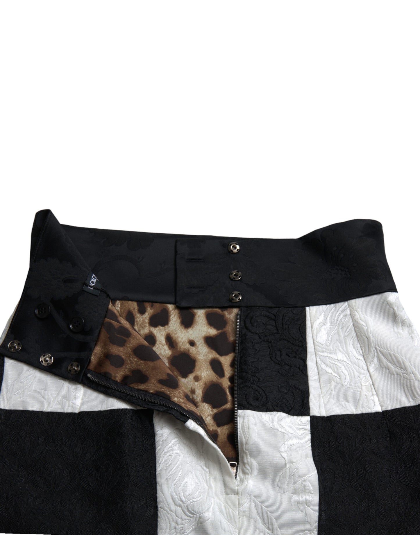 Eleganter Minirock mit hoher Taille und Blumenmuster