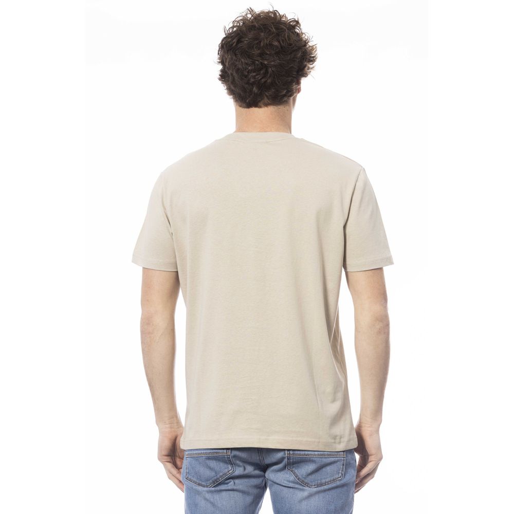 Beiges T-Shirt aus Baumwolle für Herren