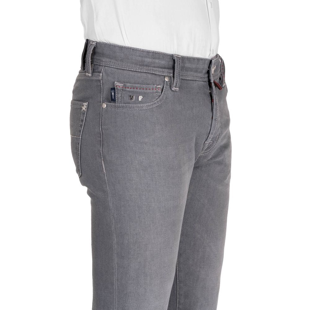 Gray Cotton Men Jeans