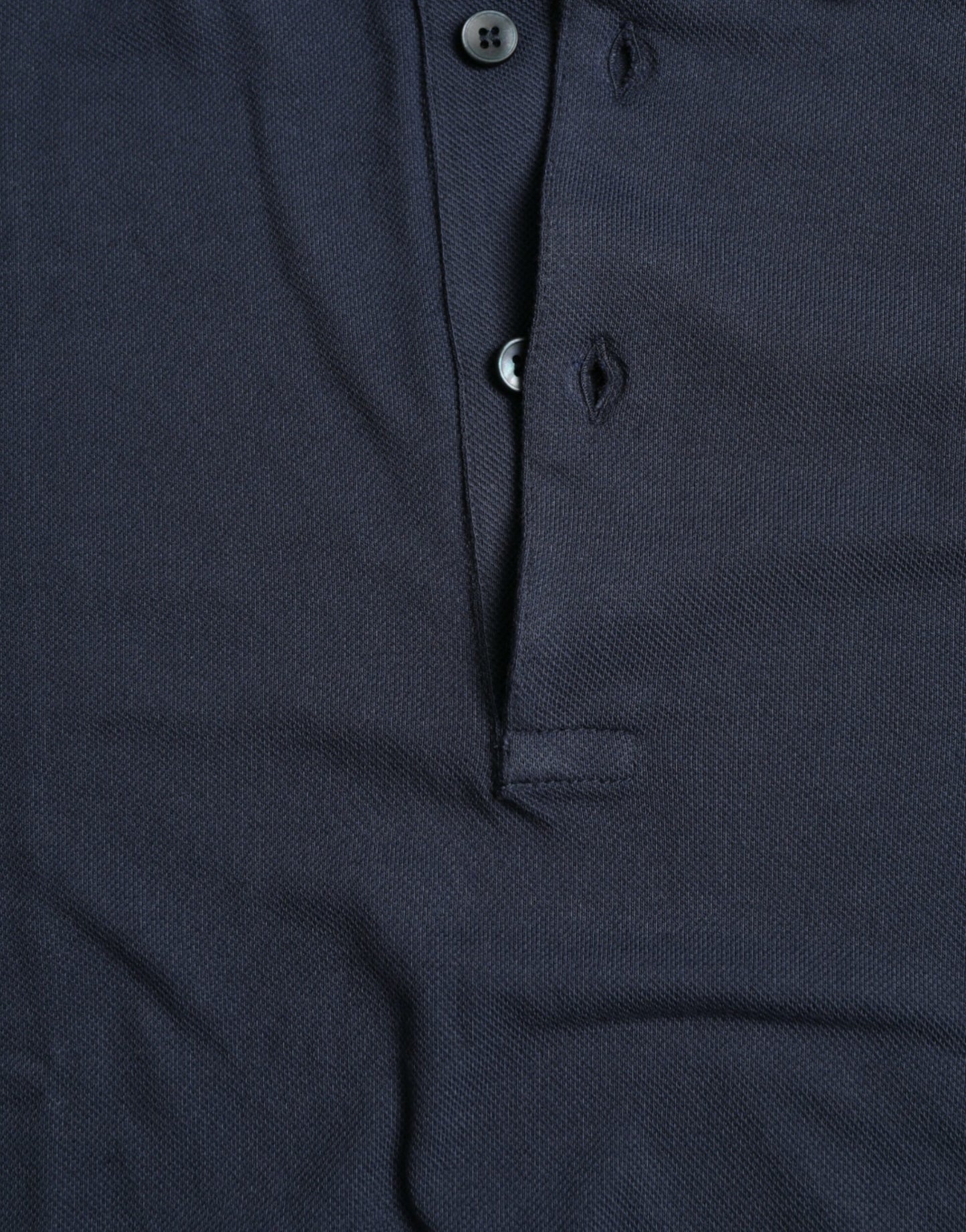 Blue Crown Patch Cotton Collared Men Polo T-shirt