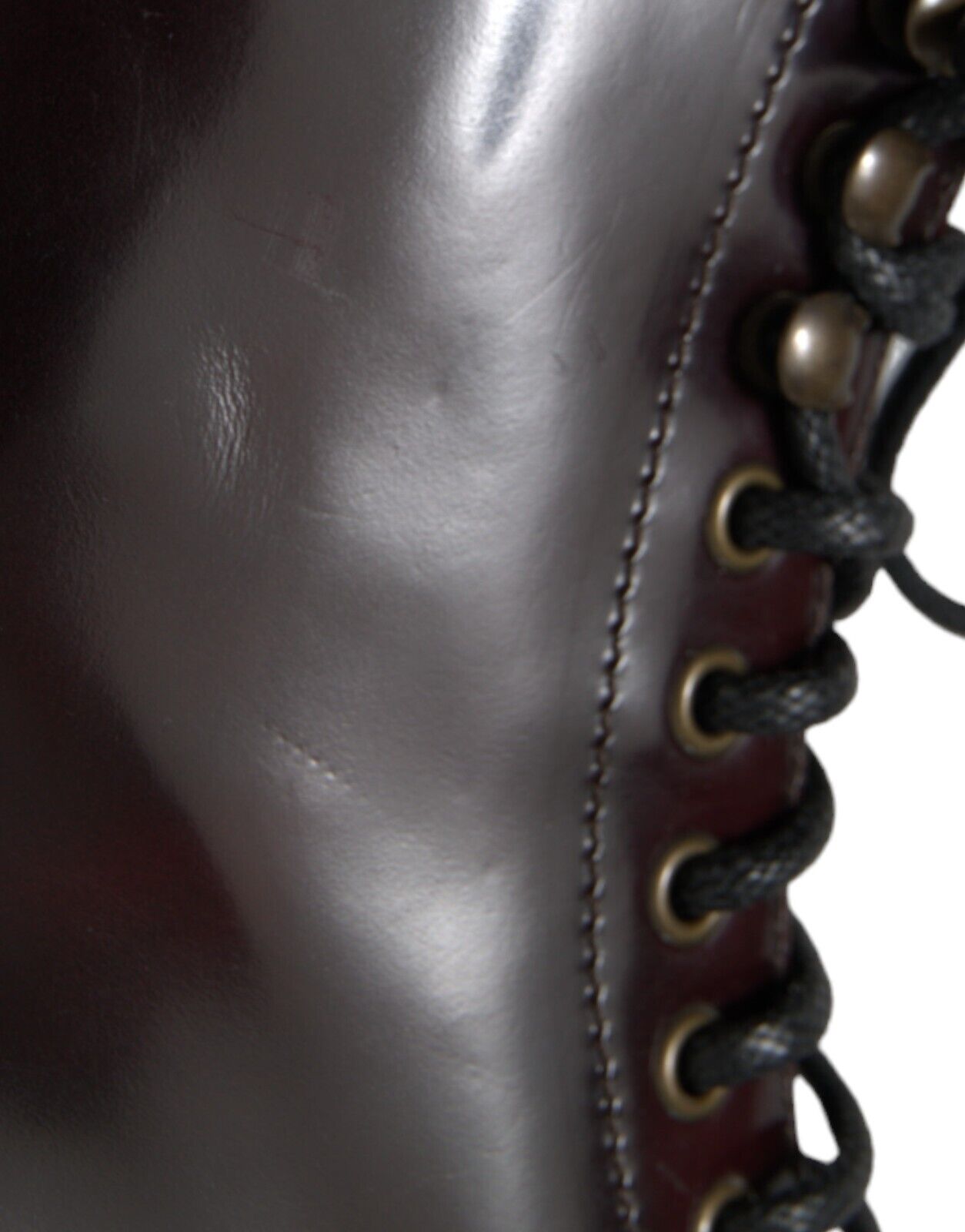 Black Leather Military Combat Boots Shoes