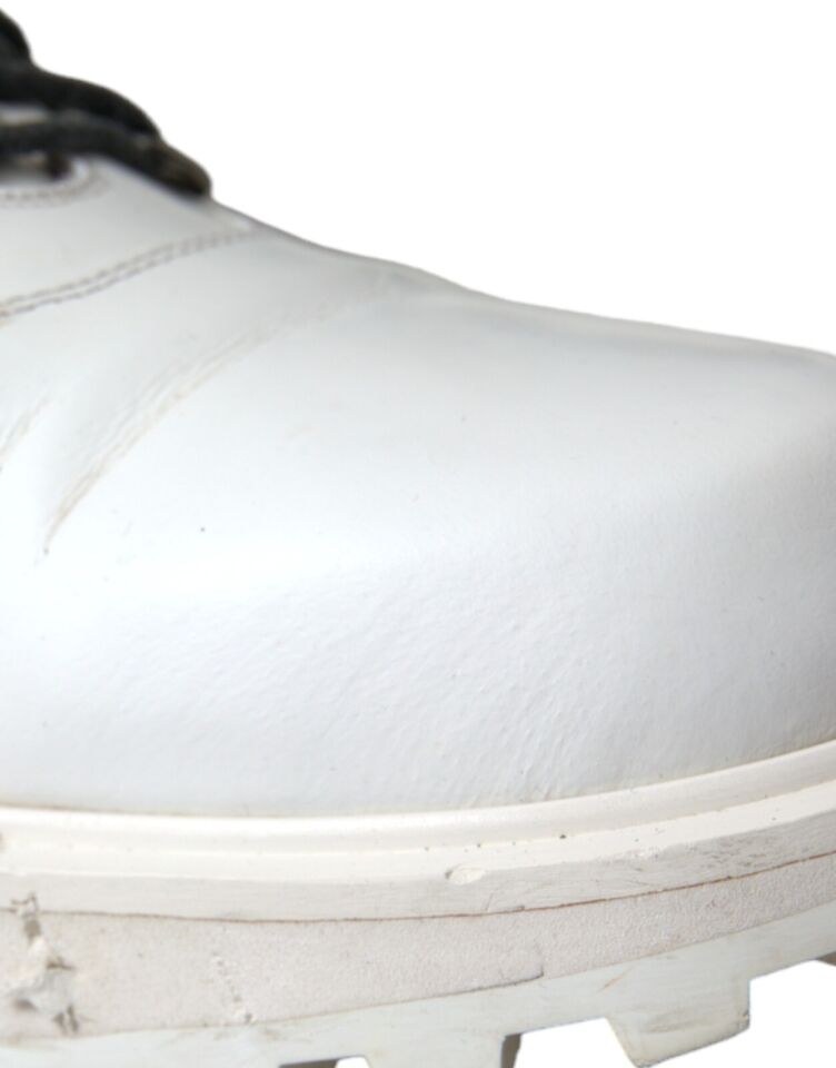 White Vulcano Trekking Ankle Boots Shoes